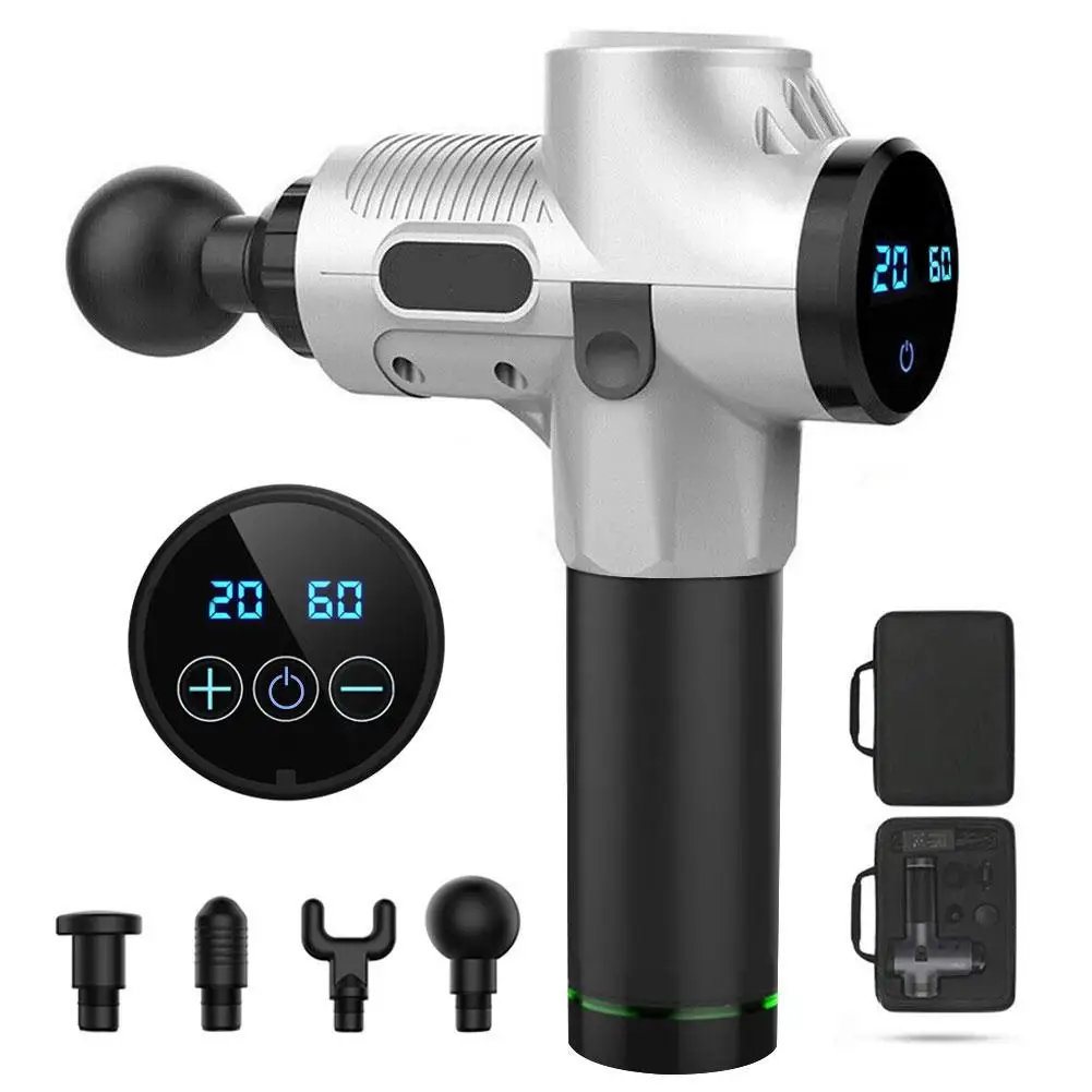 Electric Massager Hand-held Muscle Stimulator Massage Gun Vibrating Deep Therapy Relaxation Fascia Fitness Exercise Pain Relief