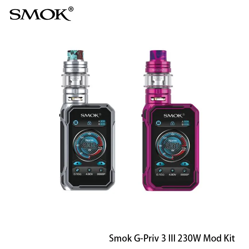 SMOK G PRIV 3 комплект коробка мод 230 Вт 5 мл TFV16 Lite майка сетка 0.2ом Двойная 0.15ом катушка