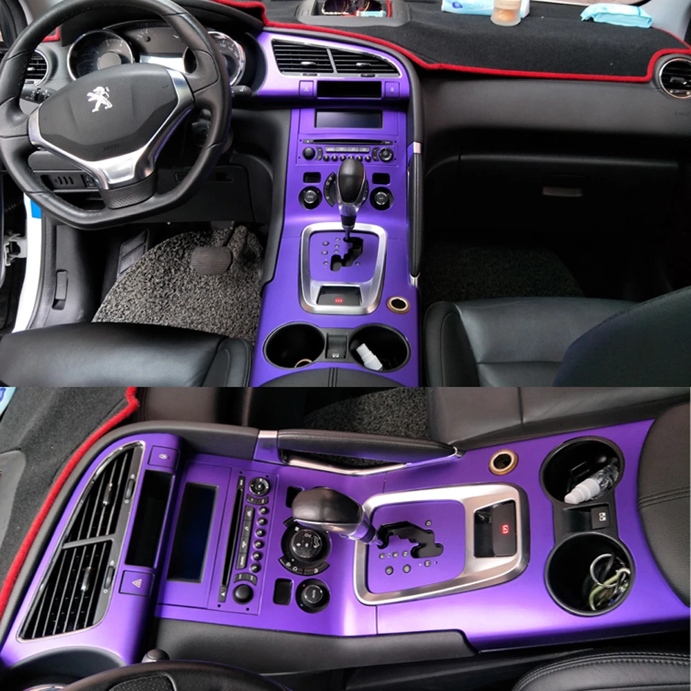 For Peugeot 3008 13 18 Interior Central Control Panel Door Handle 3d 5dcarbon Fiber Stickers Decals Car Styling Cutted Vinyl Car Stickers Aliexpress