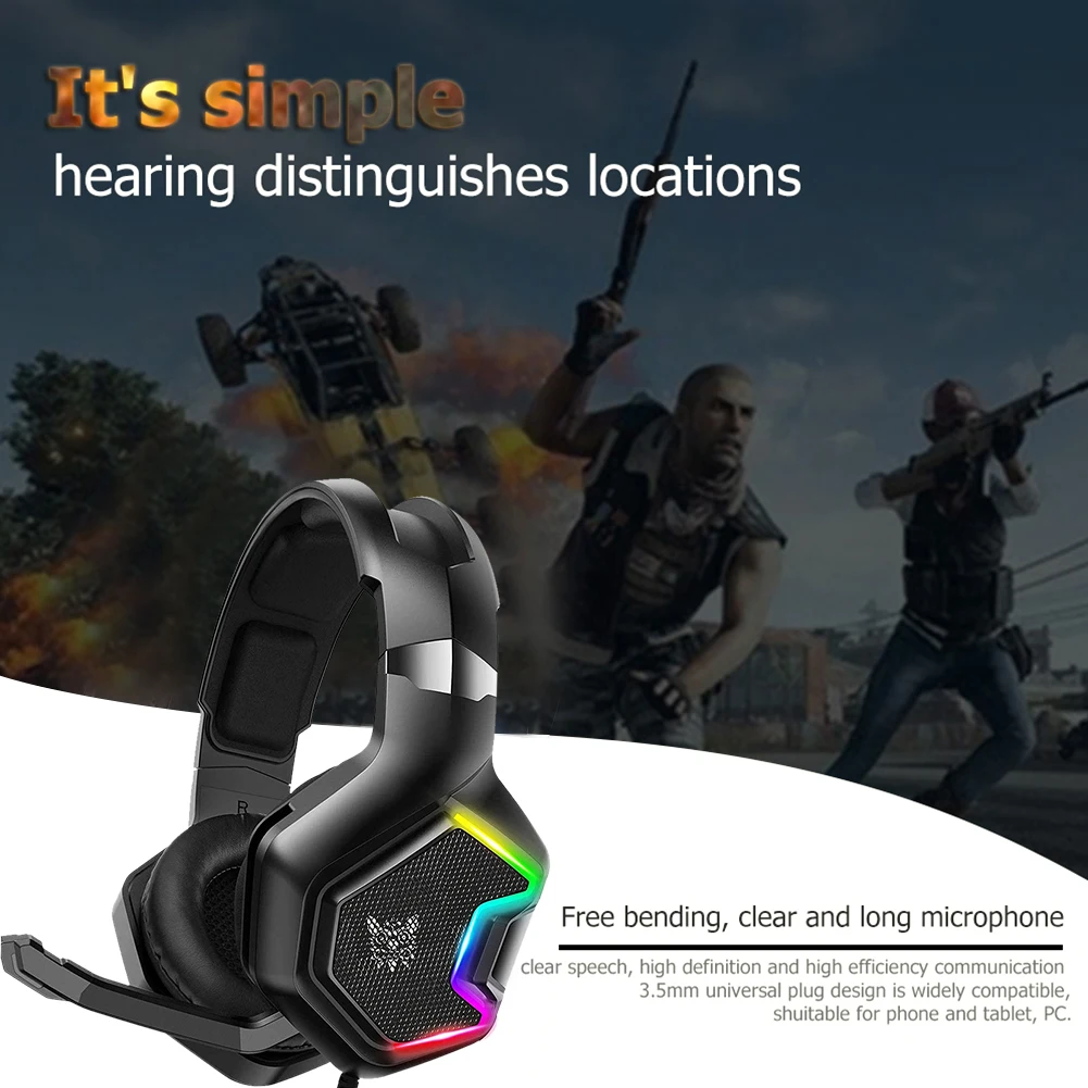 Head Mounted Headset Computer Phone Wired Headphones Gaming Headset Stereo Noise Cancelling Over Ear Headphones