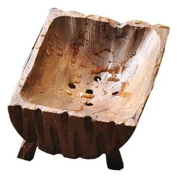 

Home Bathroom Wooden Soap Case Holder, Sink Deck Bathtub Shower Dish, Rectangular, Hand Craft, Wooden Soap Holder
