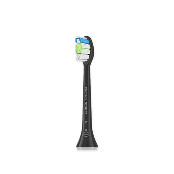 

Black W2 Electric Toothbrush Replacement Heads Compatible HX3 HX6 HX9 with RFID Sensor Chip Smart Pairing APP Tracking Gum care