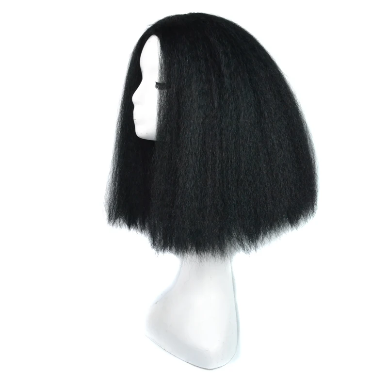 Afro Kinky Straight Short Bob Wigs (2)