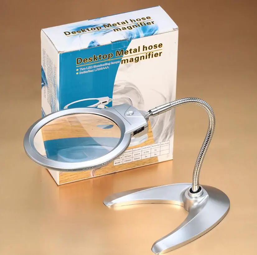 

2x 5X 130mm Lens Desktop Type Mangifier Table Lamp Watch Repair Magnifier Electronic Maintenance Welding Tool Magnifying Glass
