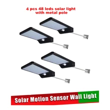 2/4pcs 48 LEDs Solar Panel Power Light PIR Motion Sensor Separable Wall Lamp Outdoor Path Yard Garden Fence Night Light New secu 2/4pcs 48 LEDs Solar Panel Power Light PIR Motion Sensor Separable Wall Lamp Outdoor Path Yard Garden Fence Night Light New secu