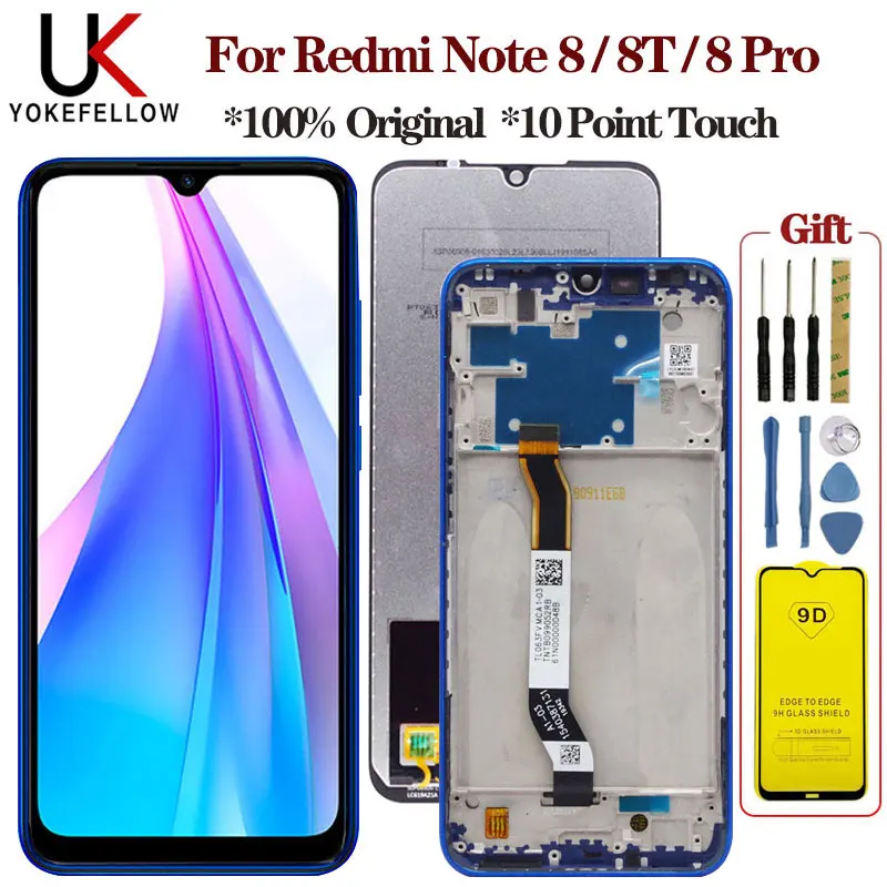 Оригинальный ЖК-экран и дигитайзер сенсорного экрана для Xiaomi Redmi Note 8T/8/8 Pro 6 3 дюйма