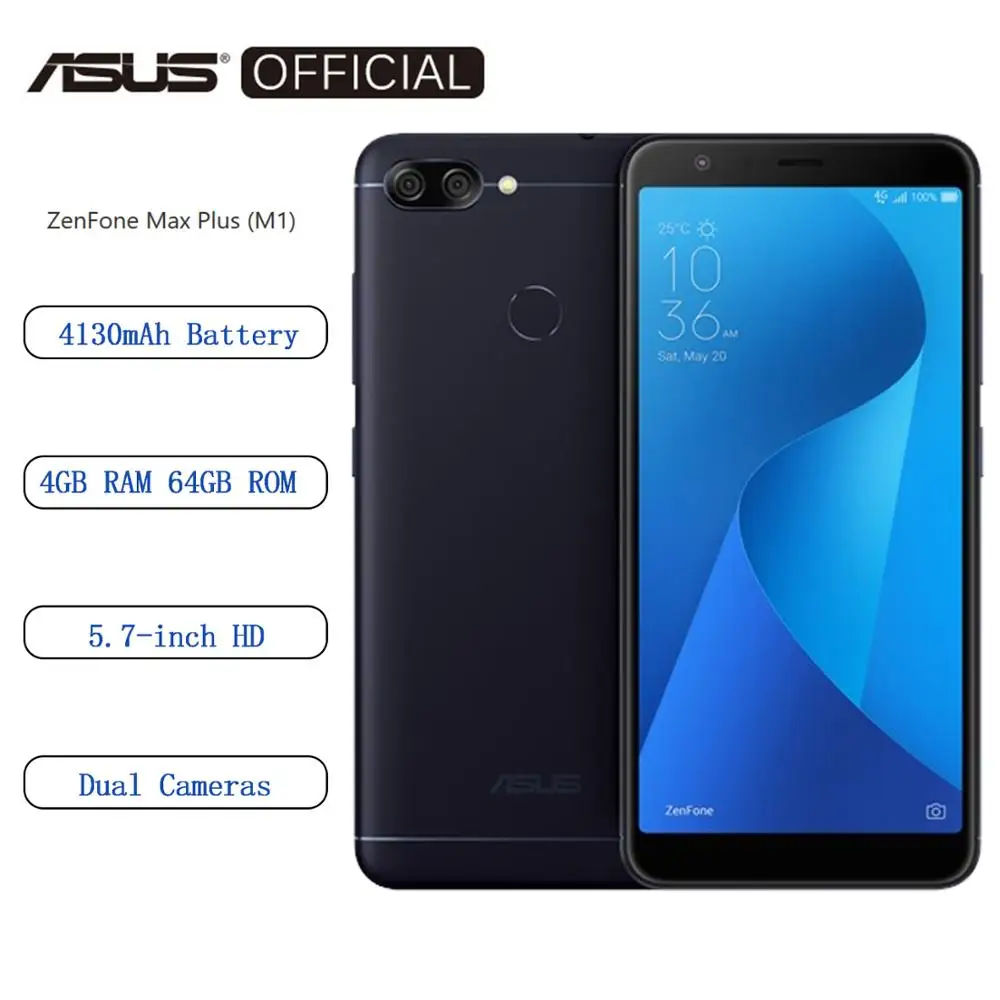 Asus Zenfone Max Plus M1 ZB570TL смартфон с 5 7 дюймовым восьмиядерным процессором OTA update ОЗУ 4 Гб