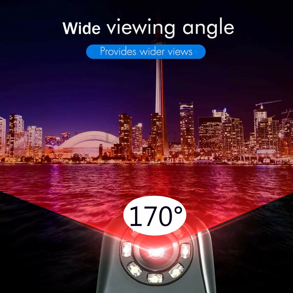 wireless car Rear View Camera Universal 8 LED Night Vision Backup Parking Reverse Camera Waterproof 170 Wide Angle HD (1)