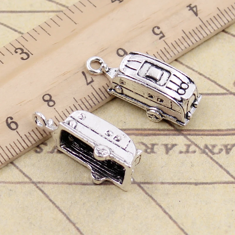 10pcs Charms Caravan Trailer Touring Travel Trailer 26x7x6mm Tibetan