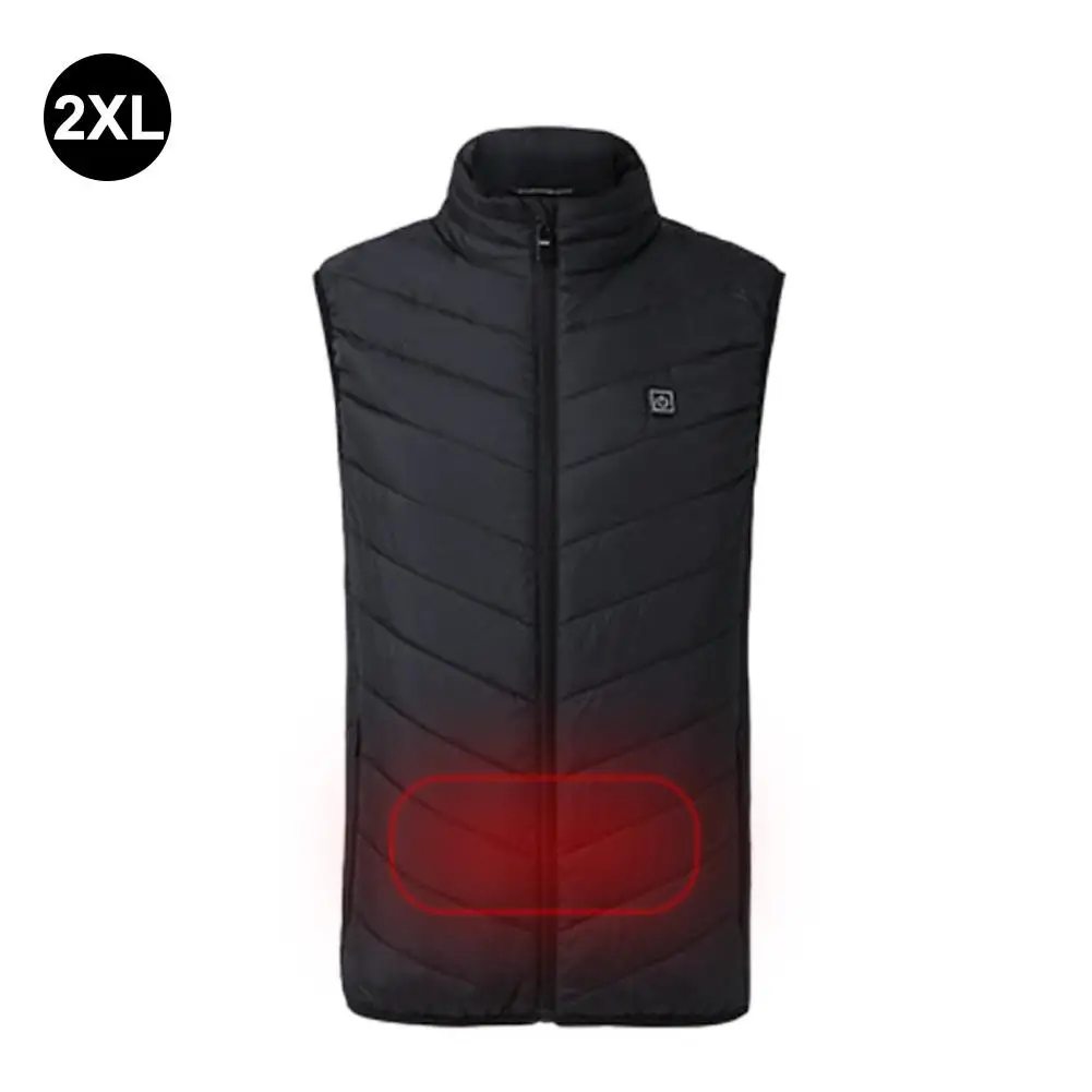 2XL Зимний USB инфракрасный тепловой жилет куртка электрическая тепловая одежда жилет для женщин мужчин открытый походы, кемпинг, катание на веосипеде - Цвет: 2XL