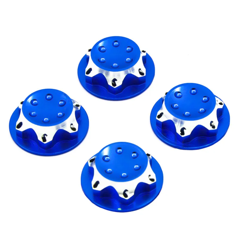4pcs Aluminium Wheel Hub Kit Antidust Cover 17mm HEX Nut CNC For RC 1:8 Model Car Anti-skid Toy Part Supplies TEAM C | Игрушки и хобби
