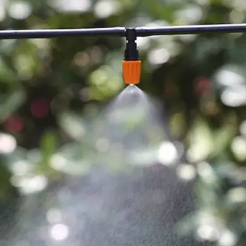 

20PCS Adjustable Misting Nozzle with Tee Joint Connector for Garden Irrigation P0RE