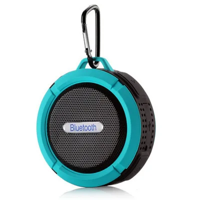C6 Portable Bluetooth Speaker Waterproof Built-in Microphone With Hooks Wireless Speaker Outdoor Portable Speakers for Hiking
