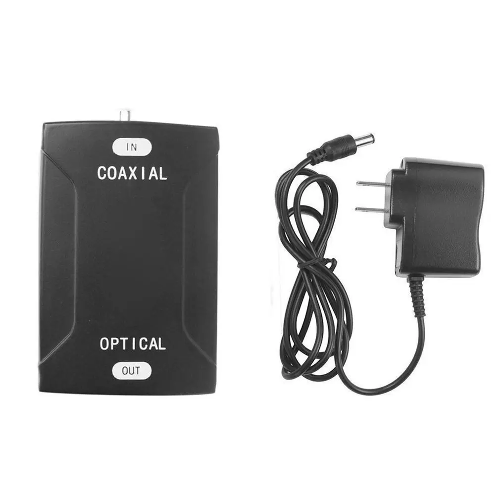 HOT Digital Coax Coaxial RCA to Optical TOSlink SPDIF Audio Converter Adapter Support Dolby AC-3 5.1 and DTS Sound |