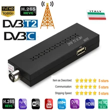 

Italy HEVC DVB-T2MINI DVB C digital terrestrial decoder DVB T2 TV tuner H.265 TV set-top box DVBT2 DVB-C