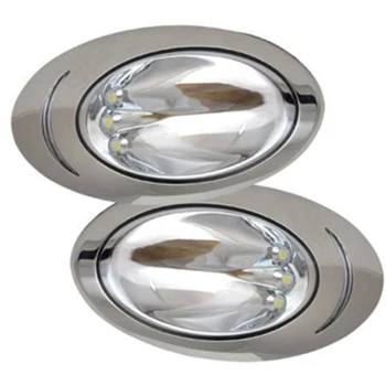 

Pair Marine LED Hull Side Surface Mount Docking Lights for Boats