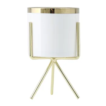 

1PC Nordic Hydroponic Ceramic Iron Art Vase Minimalism Flower Vases Green Plant Flowerpot Coffeehouse Office Home Decoration