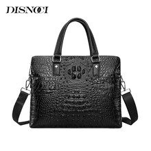 DISNOCI Мужская сумка из натуральной кожи мужской портфель бизнес сумка для ноутбука крокодиловый узор сумка для мужчин