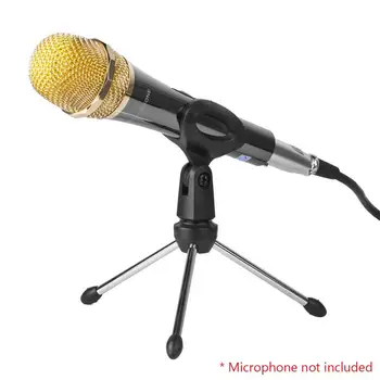 

Foldable Desk Table Microphone Clip Stand Table Mic Tripod Adjustable Holder Strong Stable Microphone Trepied Holders with Clips