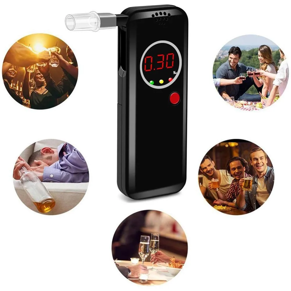 Detector de Álcool Dispositivo com Lcd Eek-marca Carro Álcool Respiração Tester Alkomat Bafômetro Analisador Testador Digital 2 Cheap Glicose no sangue