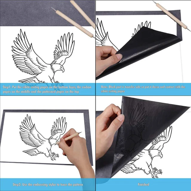 100 Sheets Carbon Paper, Black Graphite Paper For Tracing Patterns Onto  Wood, Paper, Canvas, And Other Crafts Projects - AliExpress