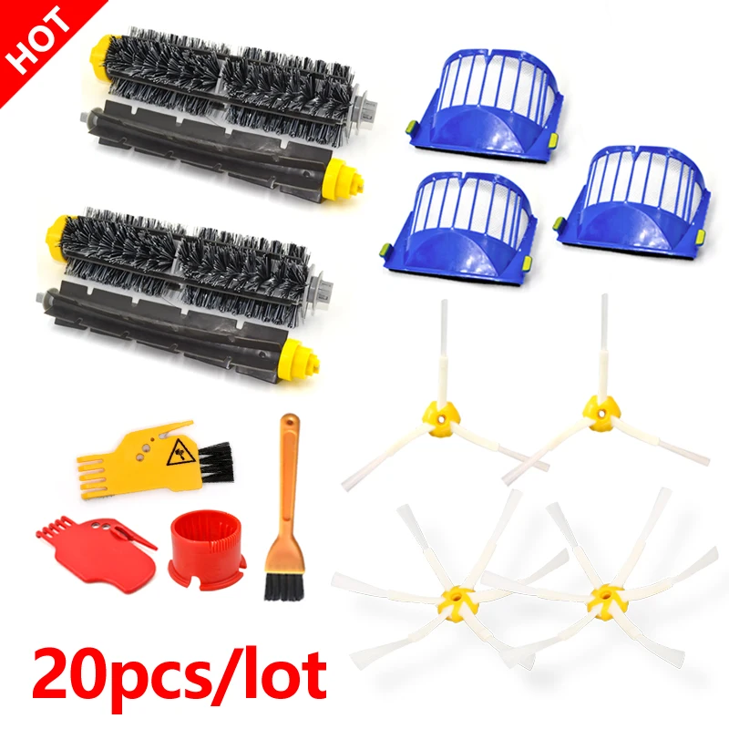 

main brush side brushes AeroVac Filter for iRobot Roomba 600 620 630 650 660 675 680 690