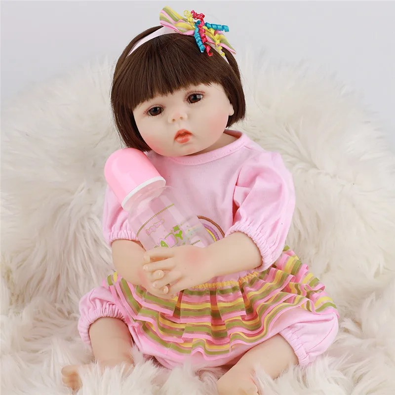 

New Reborn Doll Simulation Baby Doll Rainbow Little Girl Soft Touch Rebirth Doll Kids Playmate Doll Girl Present Birthday Gifts