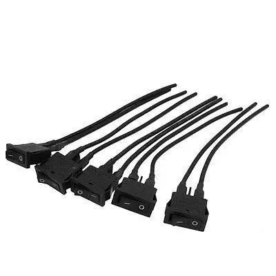 

5 Pcs Car 2 Wires on/off Rectangle Boat Rocker Switch AC 250V 6A