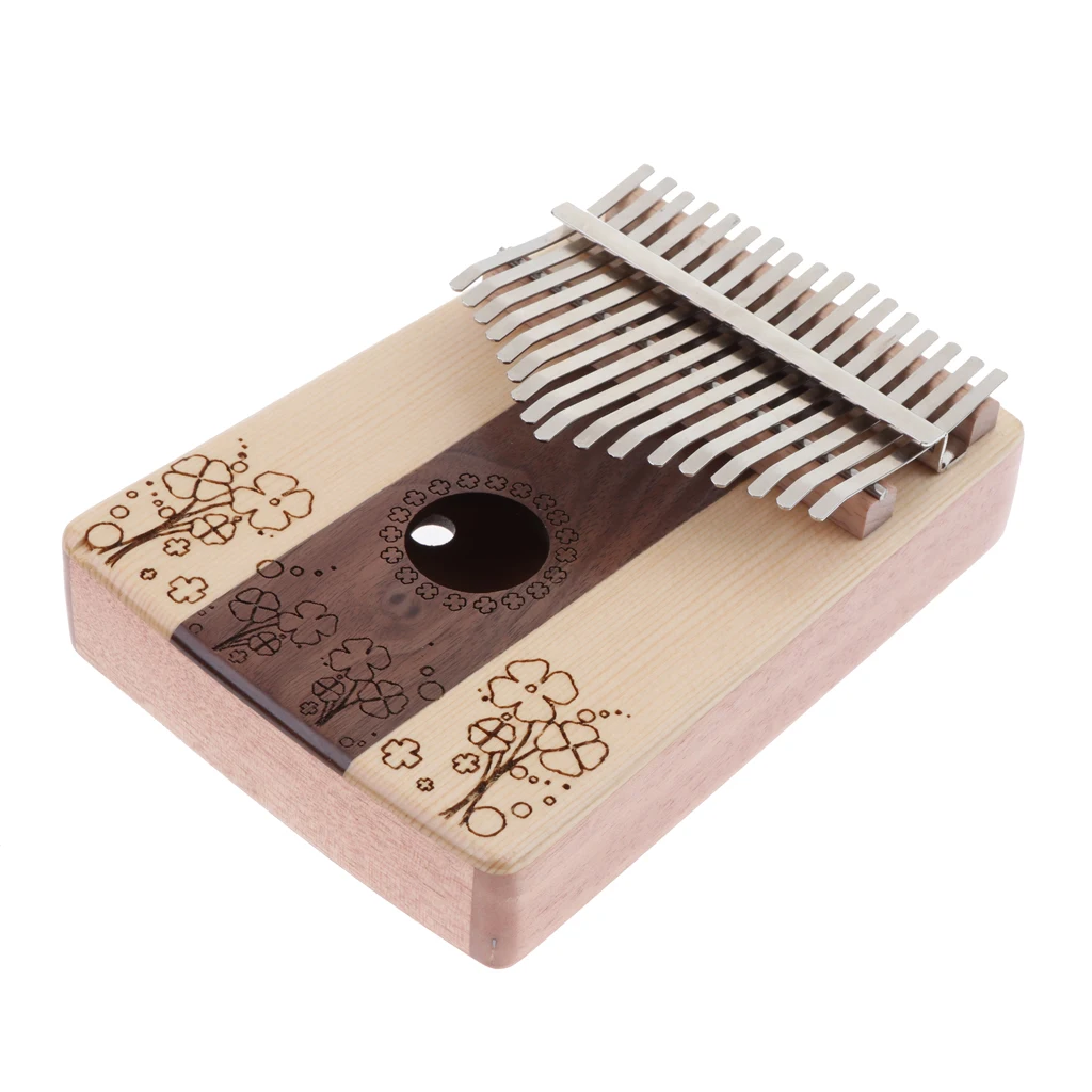 Kalimba 17 Key Thumb Piano Wood Mbira Mbrimba Finger Percussion Musical Instruments for Beginners Advanced Players