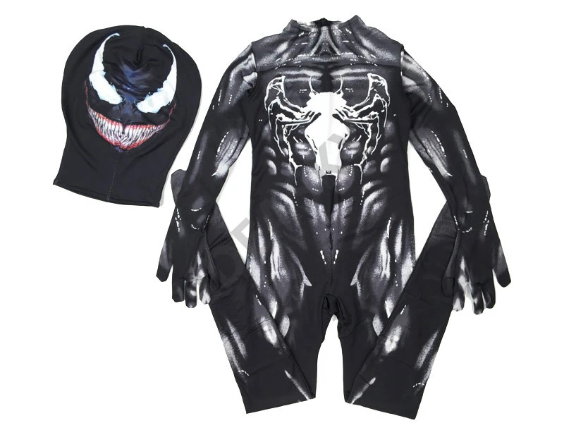Symbiote Человек паук Гвен костюм Venom Детский Маска для мальчиков косплей костюмы на