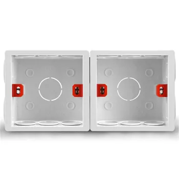 

Adjustable 86 Switch socket Box,2pcs Mount Back Box Plasterboad 50mm Depth PVC Wall Switch Wall Socket Mounting Cassette BOX