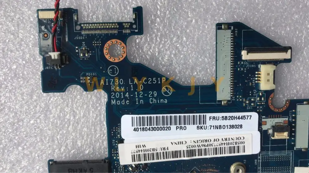 for Lenovo S21E S21E-20 AIZ30 LA-C251P Laptop motherboard tablet motherboard CPU N2840 2G SSD 64G 100% Test OK
