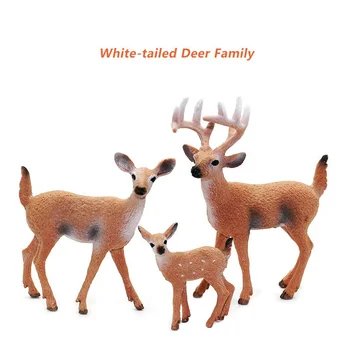 

Simulation Animal Model Figure Plastic Decoration Educational Toy Deer Figurine Kids Gift Miniature Forest Animal Zoo Statue