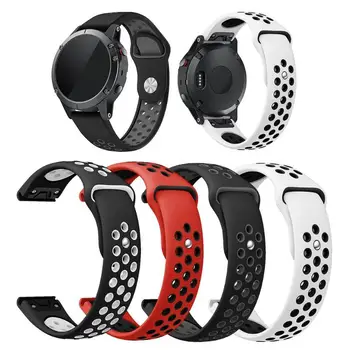 

Two Color Adjustable Silicone Porous Watch Band Strap Case for Garmin Fenix5 Moderate Softness Comfortable to Wear