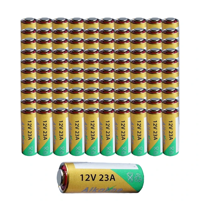 100Pcs 23A 12V Battery Primary Dry Alkaline Batteria 23GA A23 A-23 RV08  LRV08 E23A V23GA