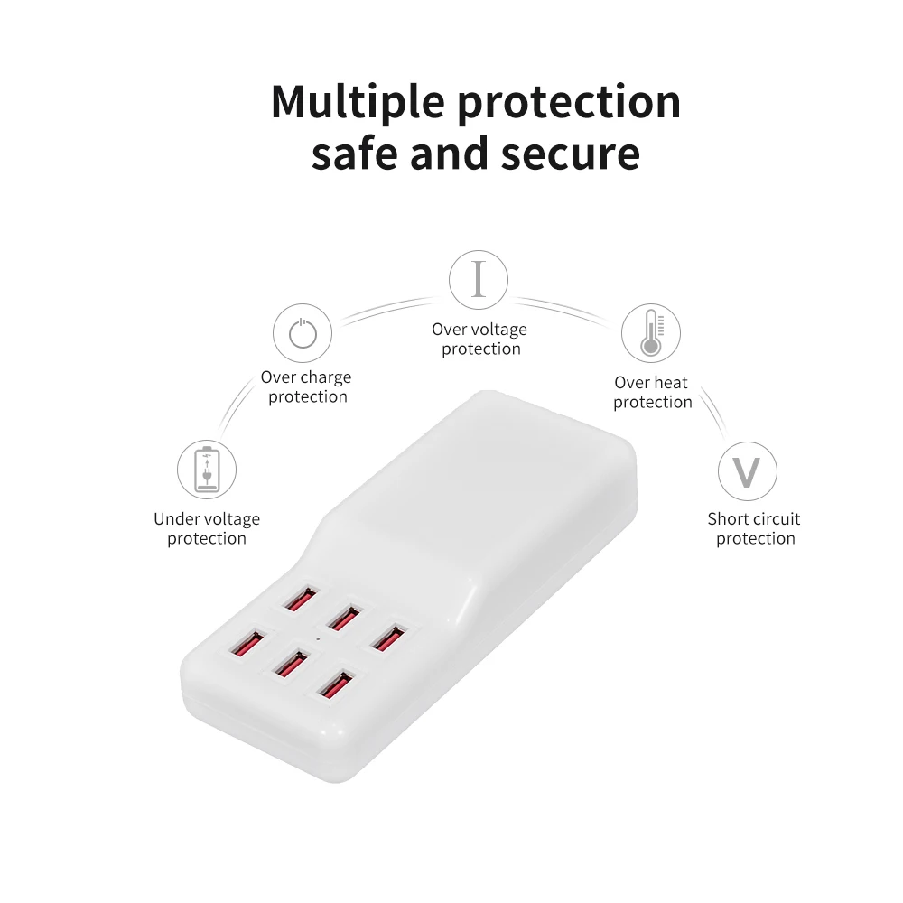 Многофункциональная зарядная док-станция для телефона с 6 портами USB зарядное устройство для цифровой камеры зарядная док-станция подходит для домашнего использования в офисе