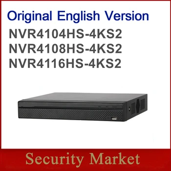 

Original dahua english NVR4104HS-4KS2 NVR4108HS-4KS2 NVR4116HS-4K 4/8/16 Channel Compact 1U 4K&H.265 Lite Network Video Recorder