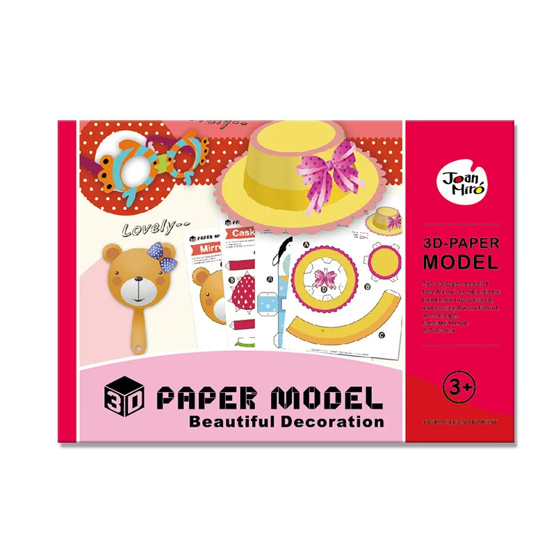 DIY 6 типов тема мультфильм изображение сырая целлюлоза плотная картонная карточка Модель Строительный набор игрушка 3D оригами Бумага вырезание книга малыш творческие игрушки - Цвет: 1