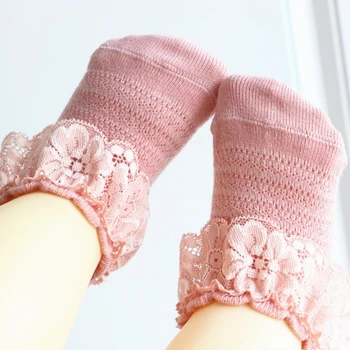 

0-2Y Baby Girls Cute Socks Ruffle Lace Design Short Socks Infant Children Socks Casual Cotton