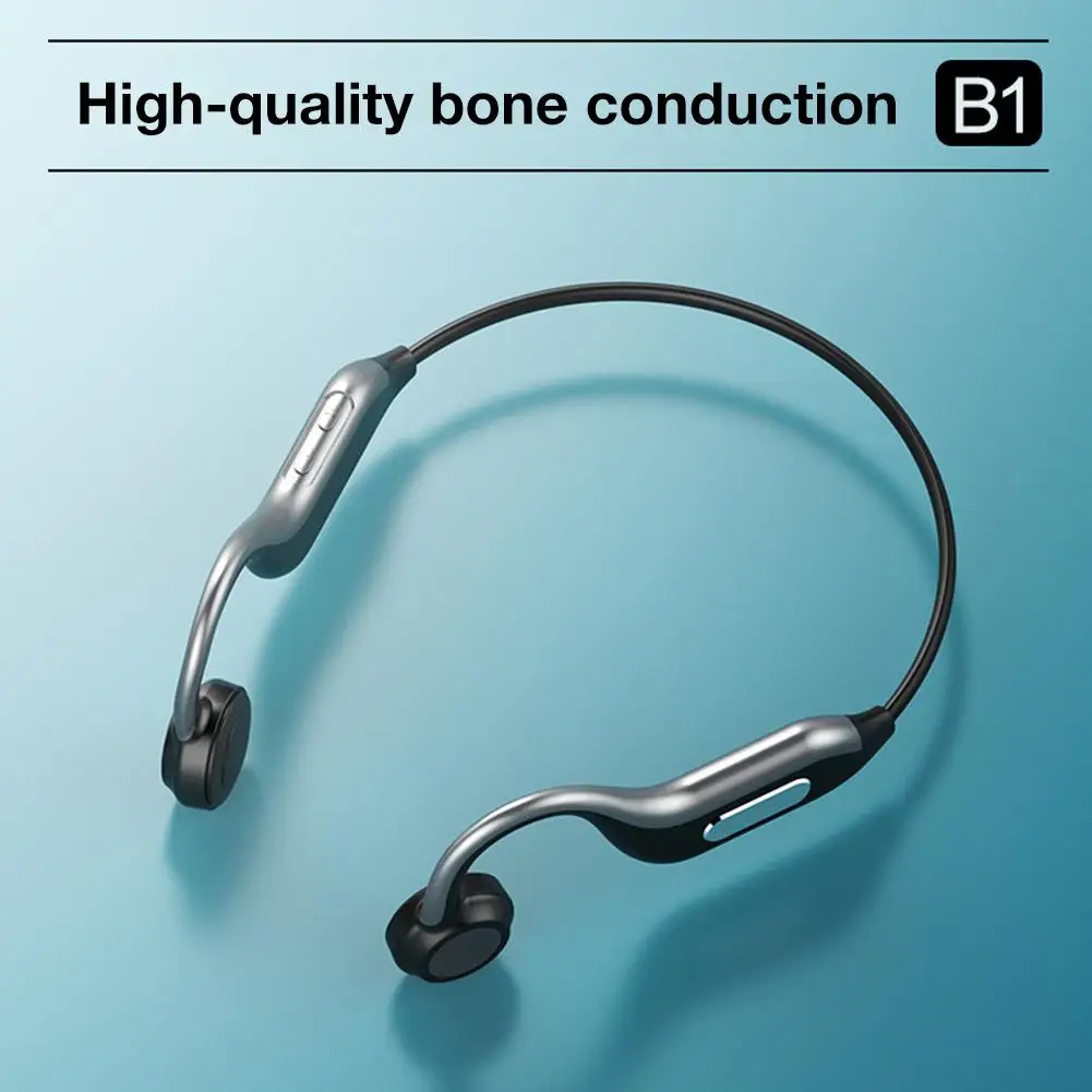 

Bone Conduction Wireless Bluetooth 5.0 Headphones Stereo Noise Reduction Outdoor Sport Sweatproof Headset with Mic SD Card