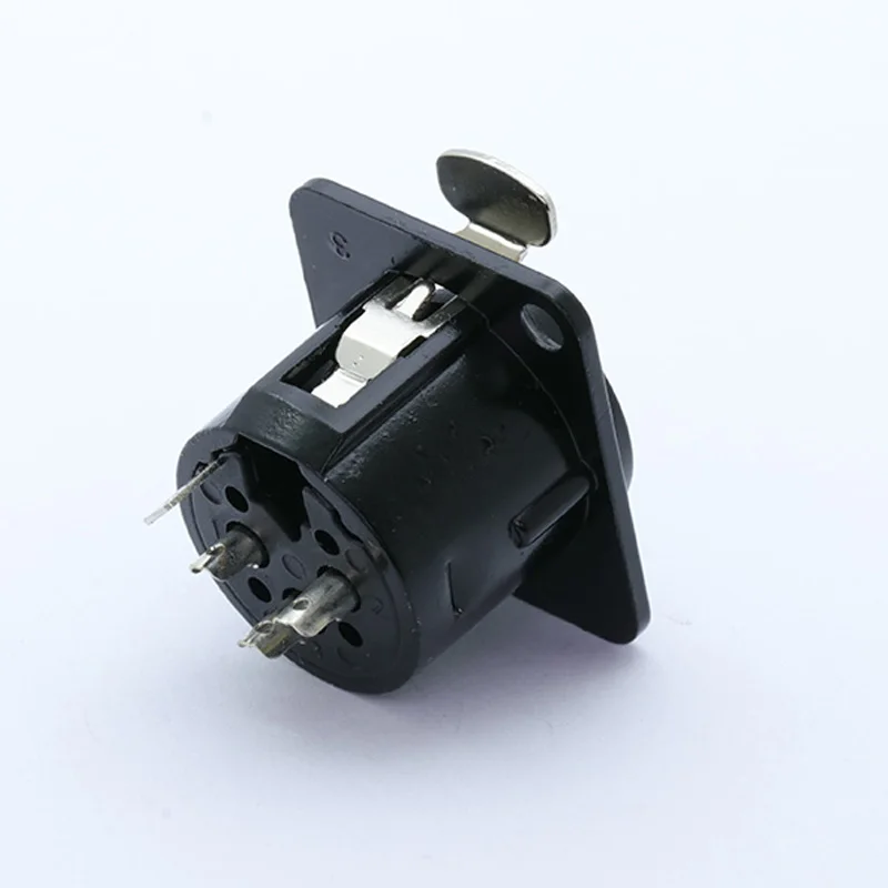 Высококачественный разъем XLR с черным покрытием 3 контактный для крепления на