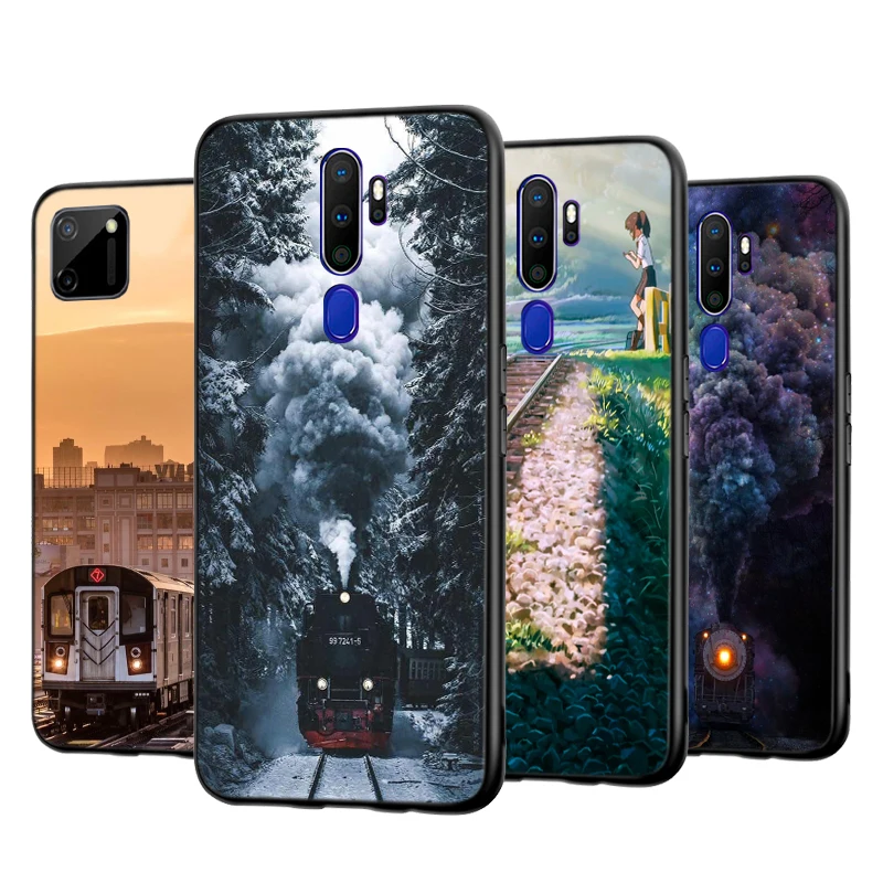 Железнодорожный трек для OPPO A5 A9 A7 A11X A1K A12 A12E A31 A32 A53 A53S A72 A73 A74 A93 A94 силиконовая