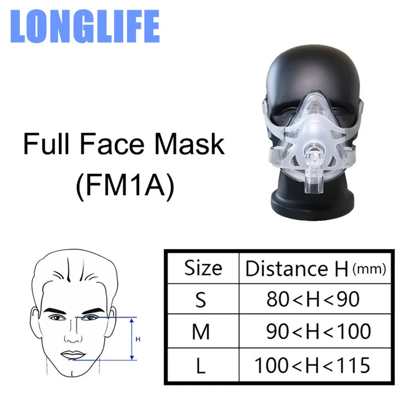 Longlife F1A маска для лица внешний диаметр 22 мм CPAP Авто CPAP вентилятор респиратор Храп апноэ сна W/Головные уборы зажимы