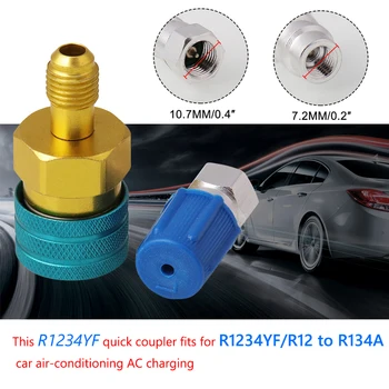 

Quick Coupler Low Side R1234YF to R134a R-12 to R-134a Hose Adapter Connector Outdoor Anti-resistance Repairing Parts