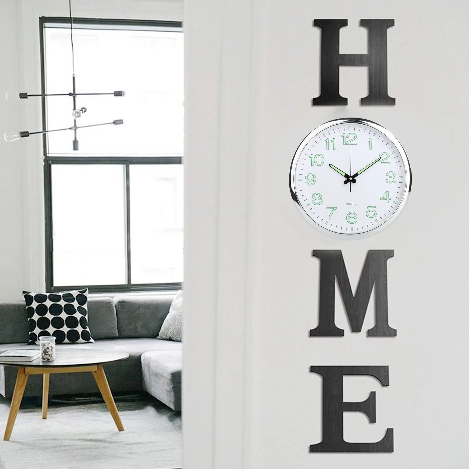 Luminous Wall Clock 12inch Clocks Home Living Room Bedroom Kitchen