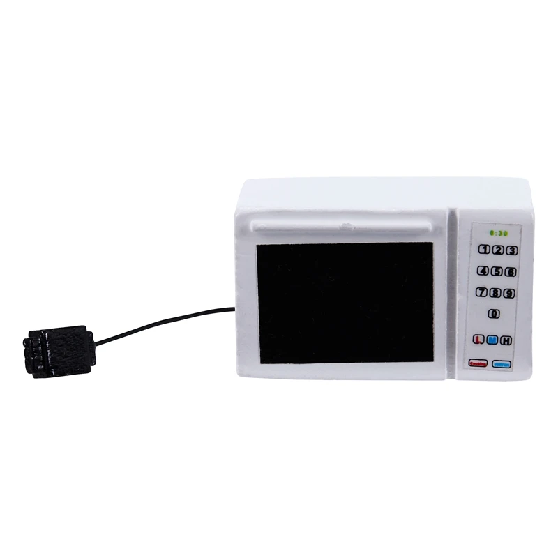 

Family Kitchen Cooking Microwave Oven - 1;12 Dollhouse Miniature Accessories - White