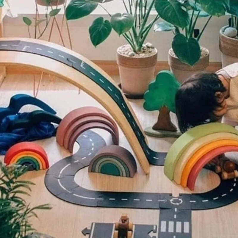 Сшитый автомобиль трек головоломка игровой коврик шоссе Строительство ПВХ детский игровой коврик развивающие игрушки для детей игры ковер