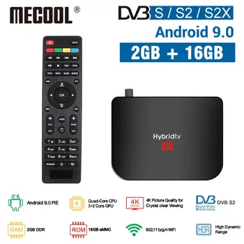 

MECOOL 2020 NEW M8S Plus DVB S/S2 Android 9.0 TV Box Amlogic S905X2 4K H.265 2.4G WiFi Set Top Box