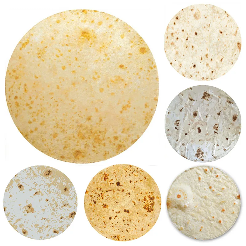 1PC Plush Bedspreads Corn Tortilla Flannel Blanket Funny For Fleece 3D Bedding Blanket