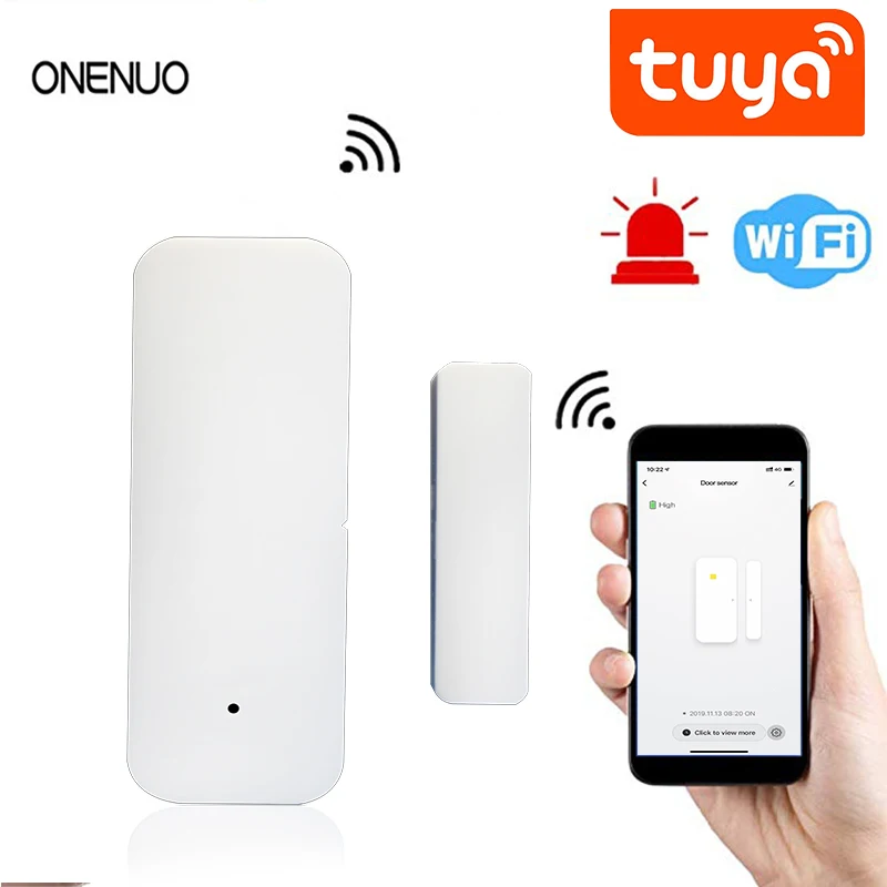 Tuya приложение двери окна беспроводной датчик безопасности датчик WiFi охранная сигнализация с магнитным датчиком поддержка alexa google home